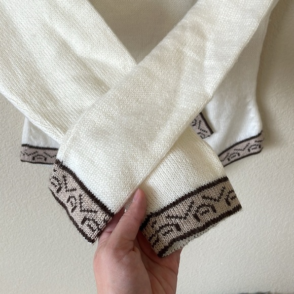 Artesania Hand Knit Alpaca Wool Blend Fair Isle Sweater S Hoodie Cozycore Hygge - Picture 7 of 11